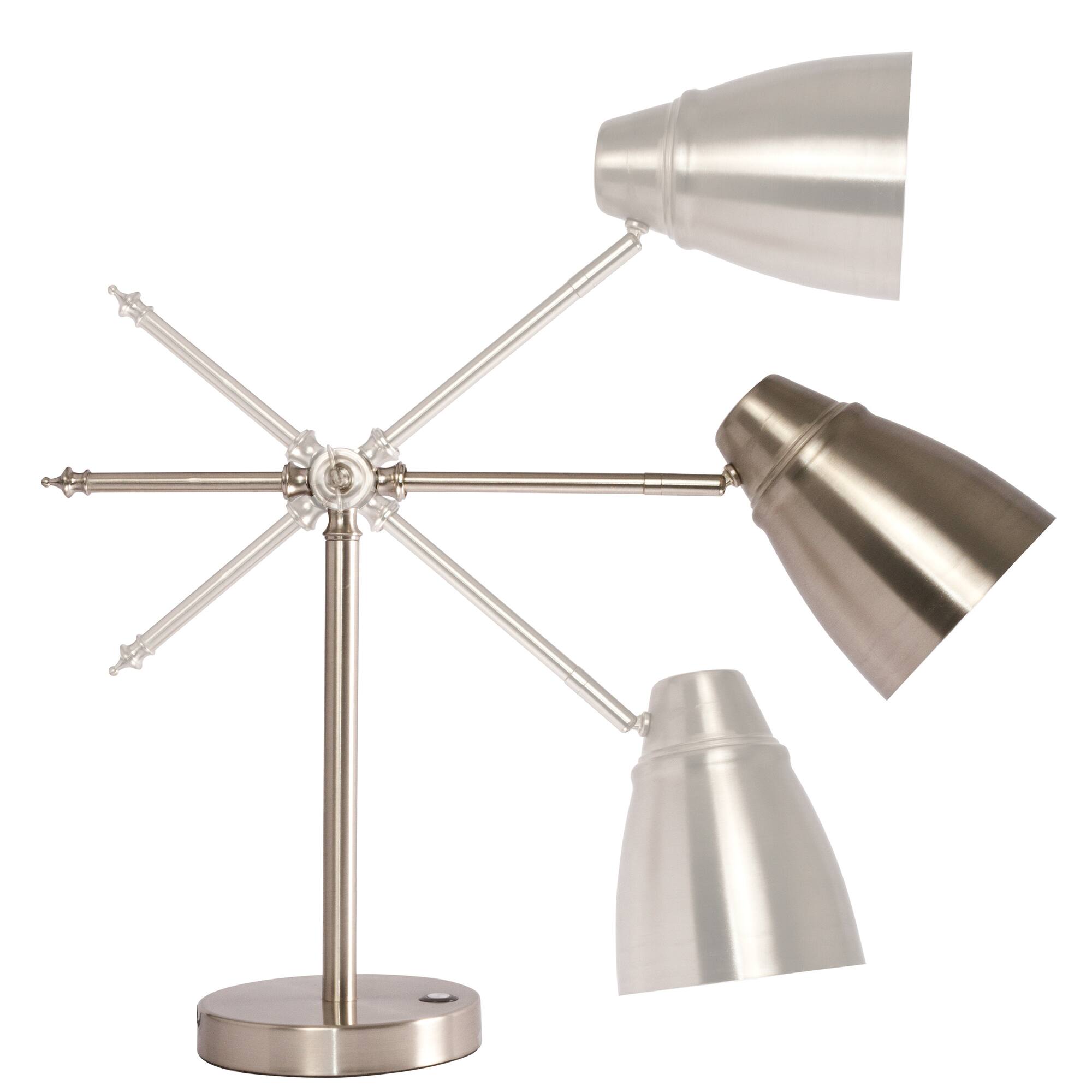OttLite Wellness Series 19" Silver Harmonize LED Desk Lamp